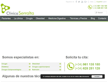 Tablet Screenshot of clinicaserralta.com